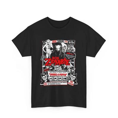 Rob Zombie White Metal Band Horror T Shirt