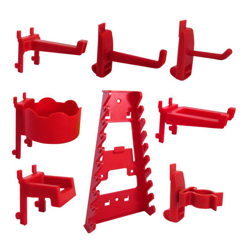 Plastic Pegboard Hooks with Square Hole - Wall-Mounted Tool Rack and Storage Shelf for Hardware Display