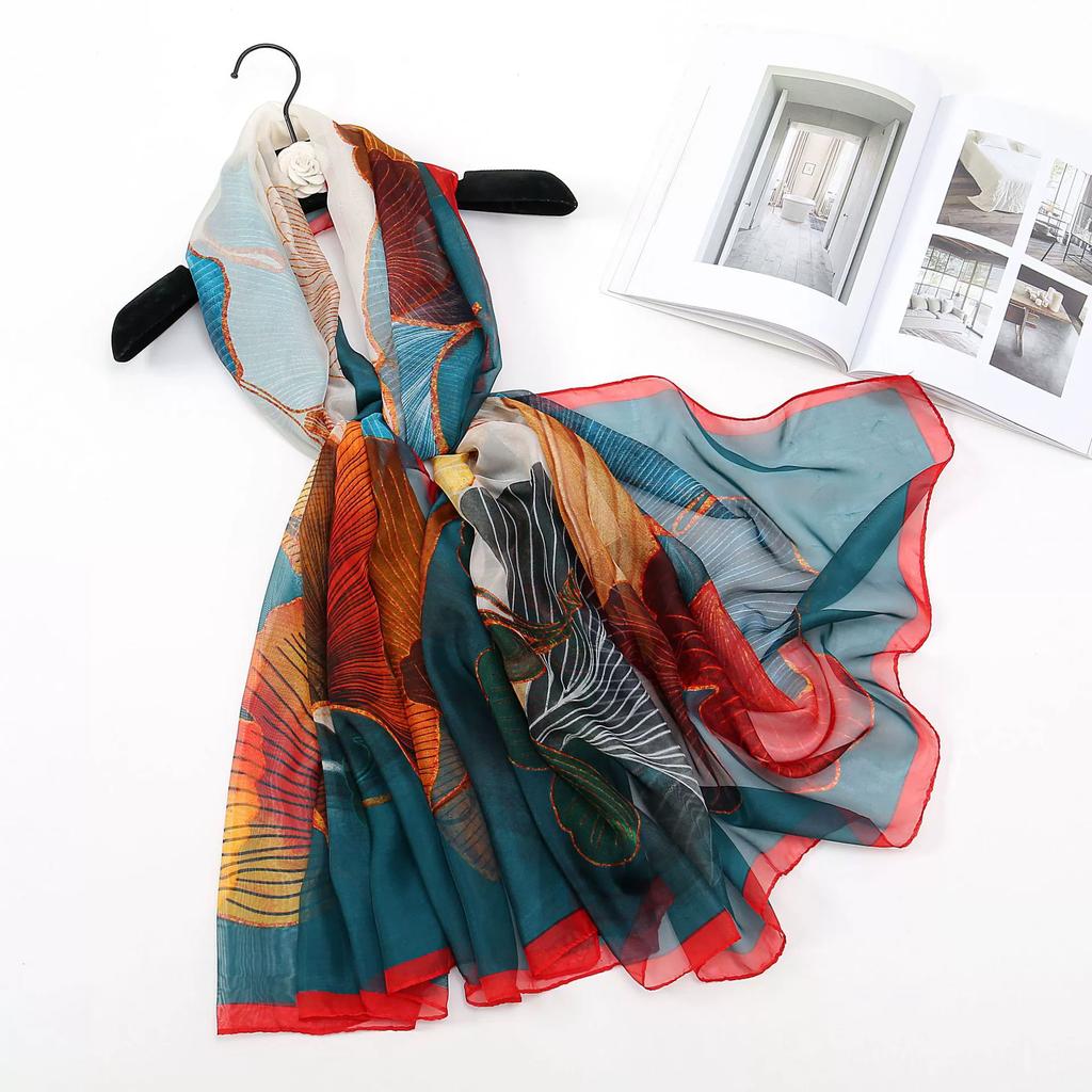 Silk Scarf Fashion Neck Oversize  Foulard Female Headbanda Luxury Hijab Women Warm Pashmina Scarves Echarpe Shawl Large Wrap
