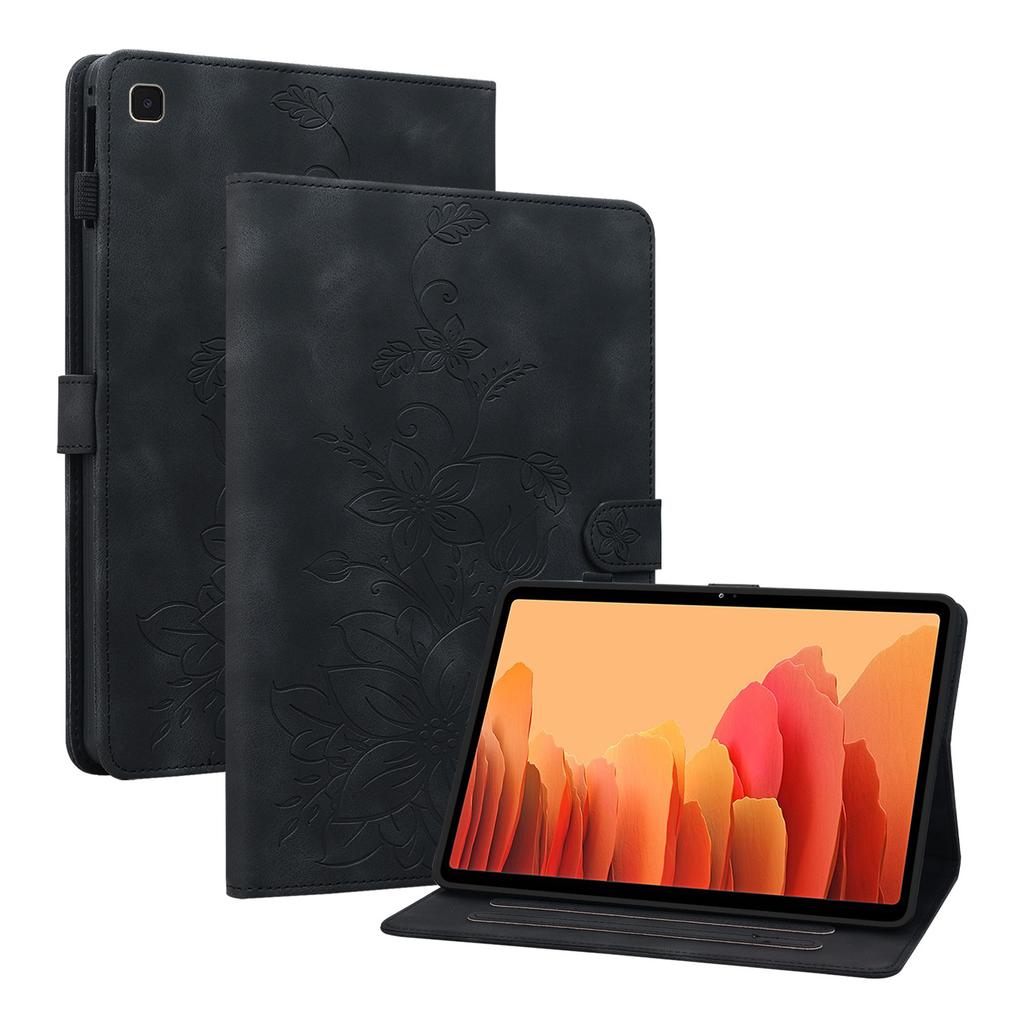 Pro Samsung Galaxy Tab A7 10.4 (2020) (SM-T500 (Pouze Wi-Fi); SM-T505 (LTE)).Pouzdro na tablet z PU kůže s nádherným květinovým embosovaným designem