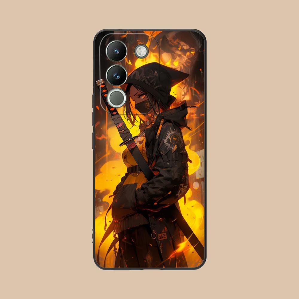 Anime Girl Mobile Phone Case for VIVO V60 V50 V40 V30 V29 V27 V25 V23 Pro Lite 5G Colorful Printing Cover Luxury Cover