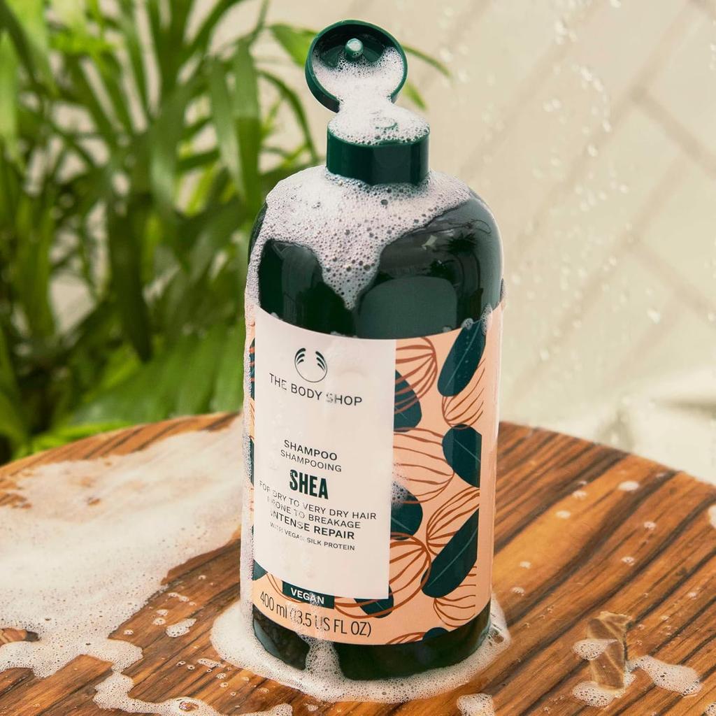 The Body Shop Shea Intense Repair Shampoo 400 ML For Dry Hair Prone To Breakage Vegan Hair Care