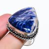 Natural Sodalite Gemstone 925 Sterling Silver Jewelry Ring Size 9.5 AR-18036