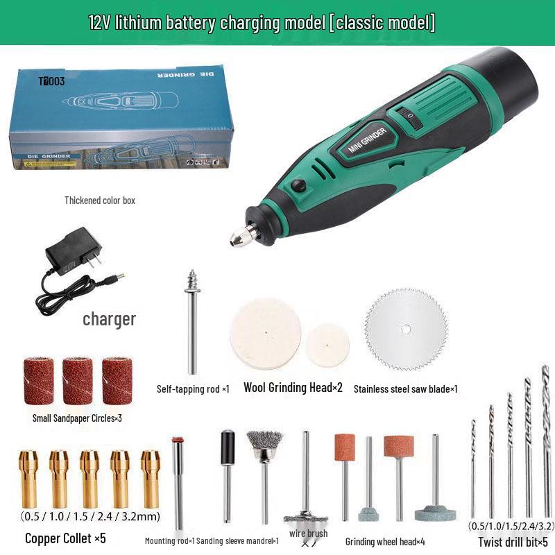 Mini Handheld Electric Grinder: Wood Carving, Jade Polishing, and Engraving Tool