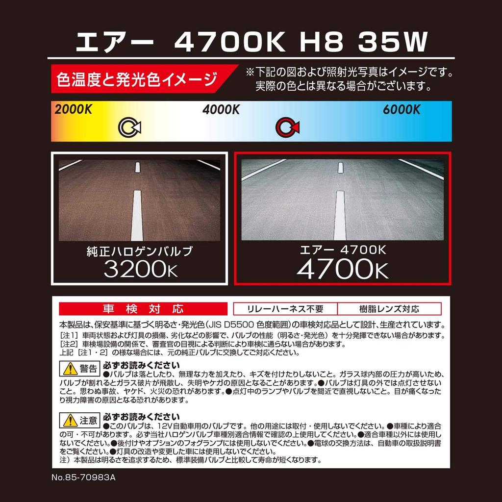Carmate BD1030 Faro Halógeno para Coche GIGA Air H8 4.700 K 550 lm