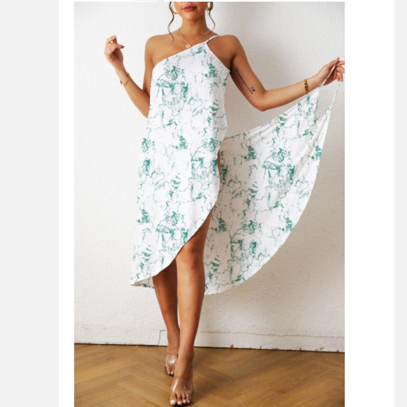 

2025 Новый принт Сексуальная пляжная юбка купальники на бретелях платье женщины XL