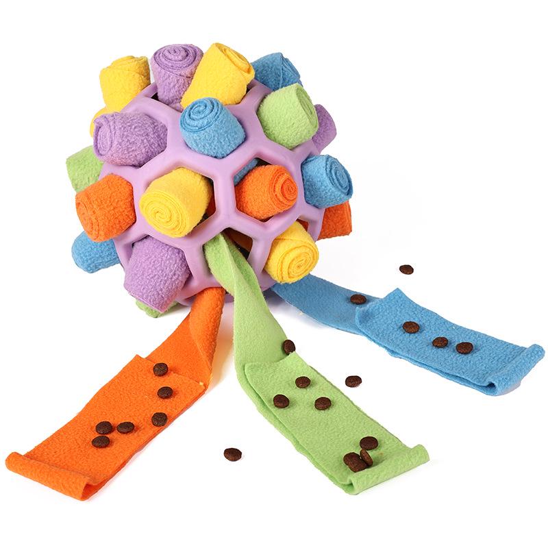 Pet Sniff & Play: Hidden Food Rubber Ball Toy for Dogs