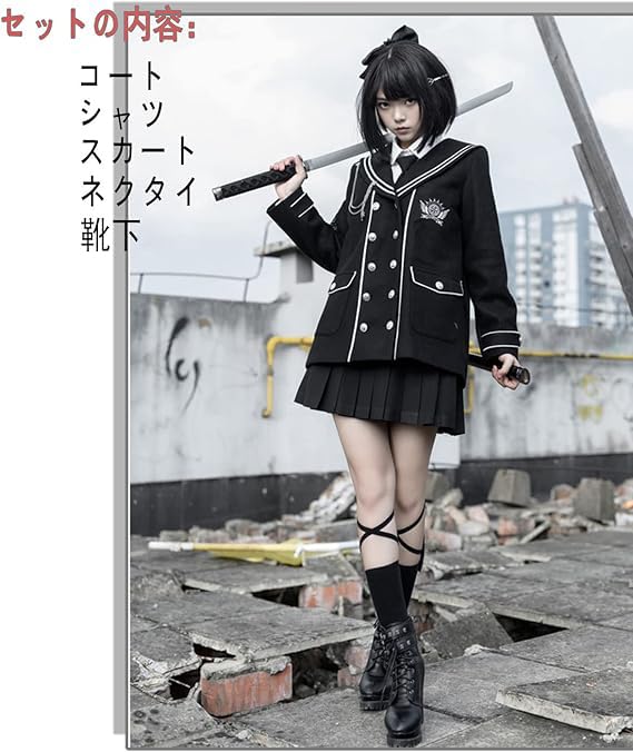 Lolita Gothic Lolita Costume Military Uniform Graduation Ceremony Entrance Ceremony Uniform Set Halloween Cosplay Anime Cosplay Lolita Mori Girl