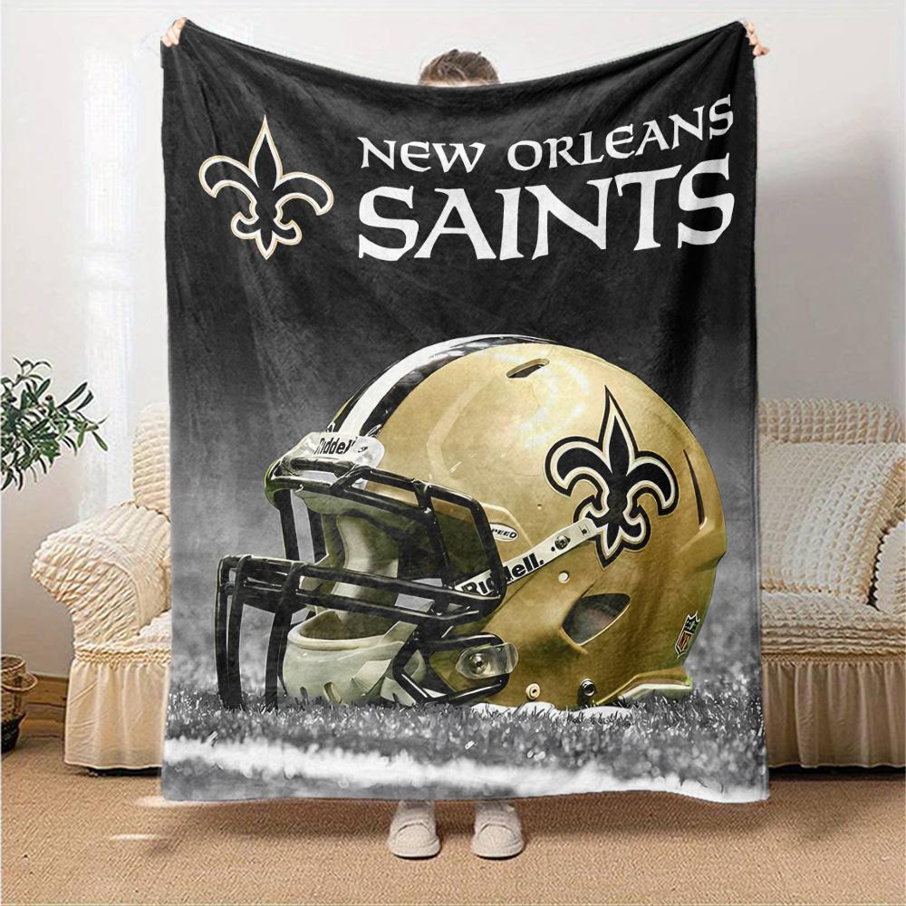 1pc Blanket - New Orleans Saints logo Print Design,Lightweight Blanket for Sofa,Bed- Soft &Warm,Gift for All Seasons