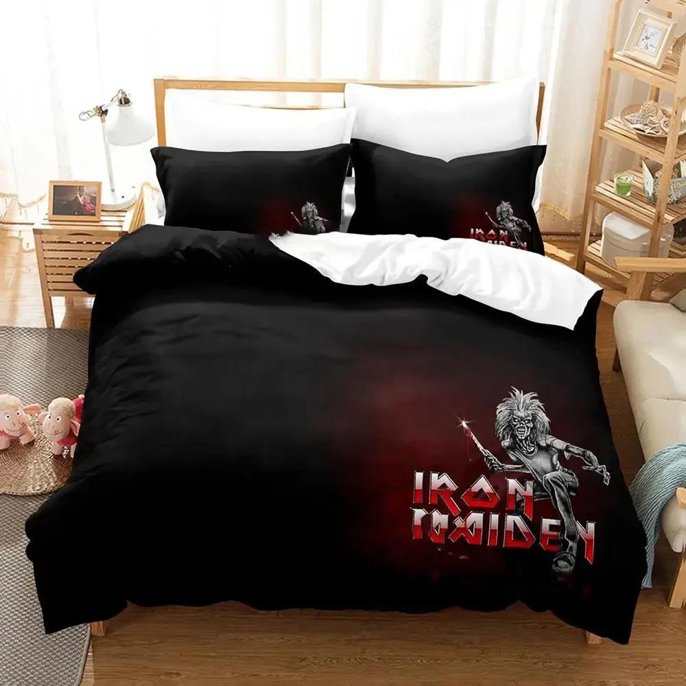 Heavy Metal Anime Duvet Cover Set for Adults Boys Bedroom Bedding Set Queen King Size Luxury Boys Bedding Set
