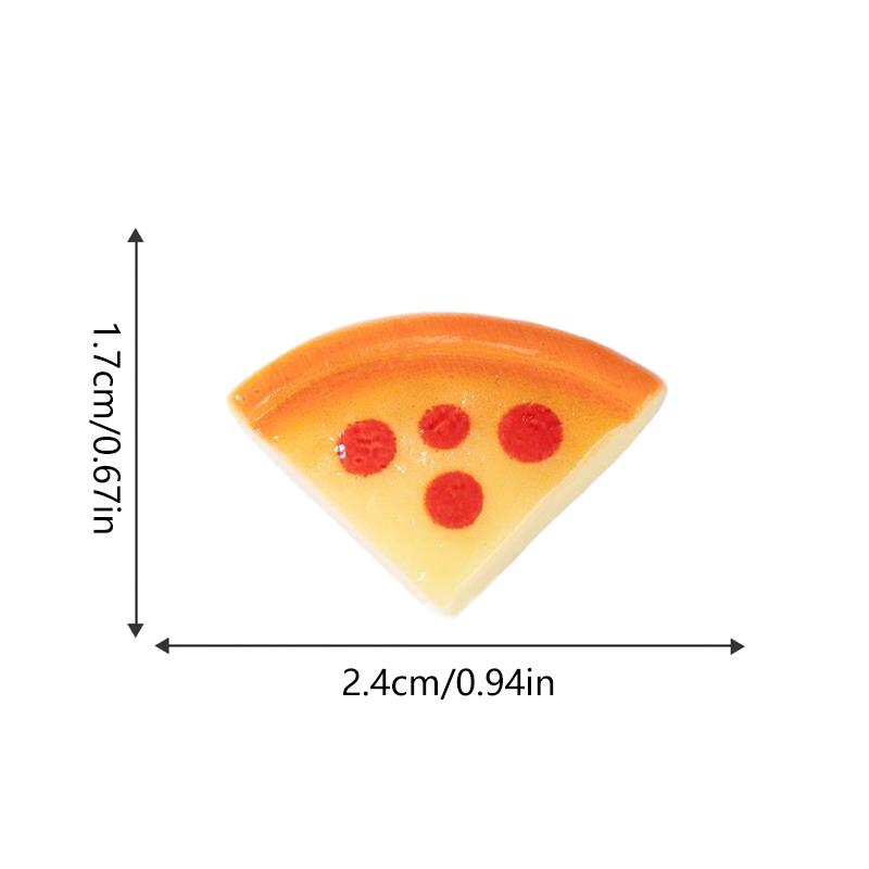 10 Bucăți Drăguțe Simulare Pizza Mâncare Păpușă Jucării Case de Păpuși Modele Miniaturale Ornamente Decor Accesorii Rășină DIY Jucării Casă de Joacă pentru Copii Cadou
