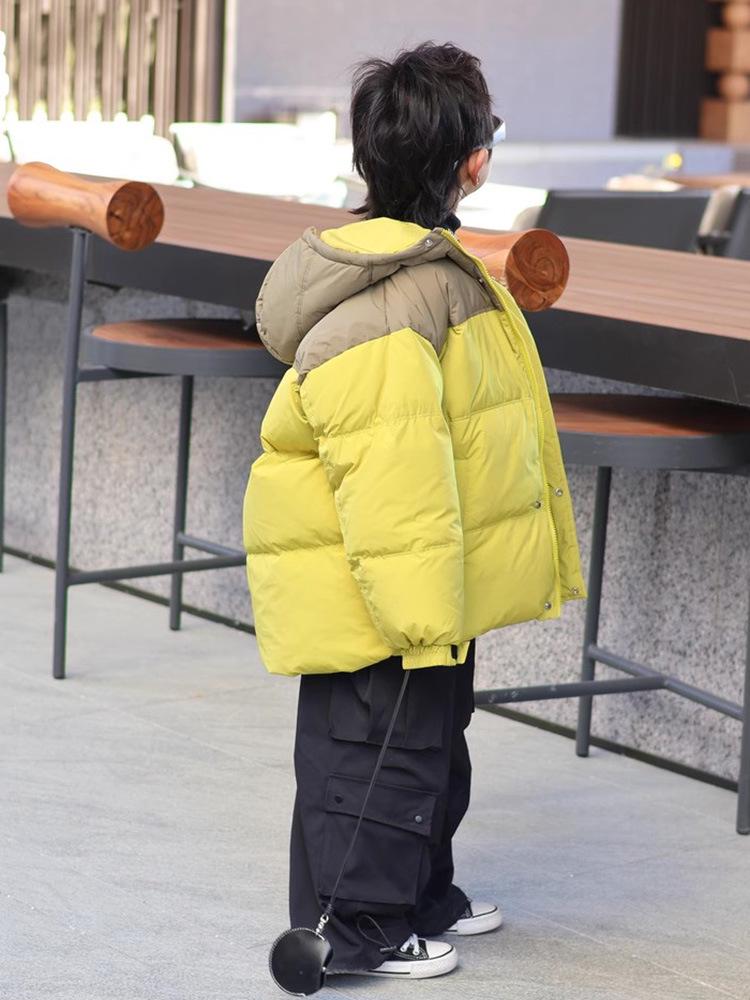 2024 Водонепроницаемая куртка для мальчиков на белом утином пуху - зимнее пальто с высоким наполнителем