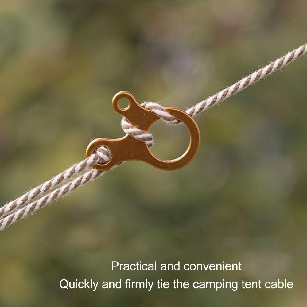 20 Pcs Durable Aluminum Alloy Rope Tensioner 3 Holes Lightweight Guy Line Adjuster Cord Tightener Camping