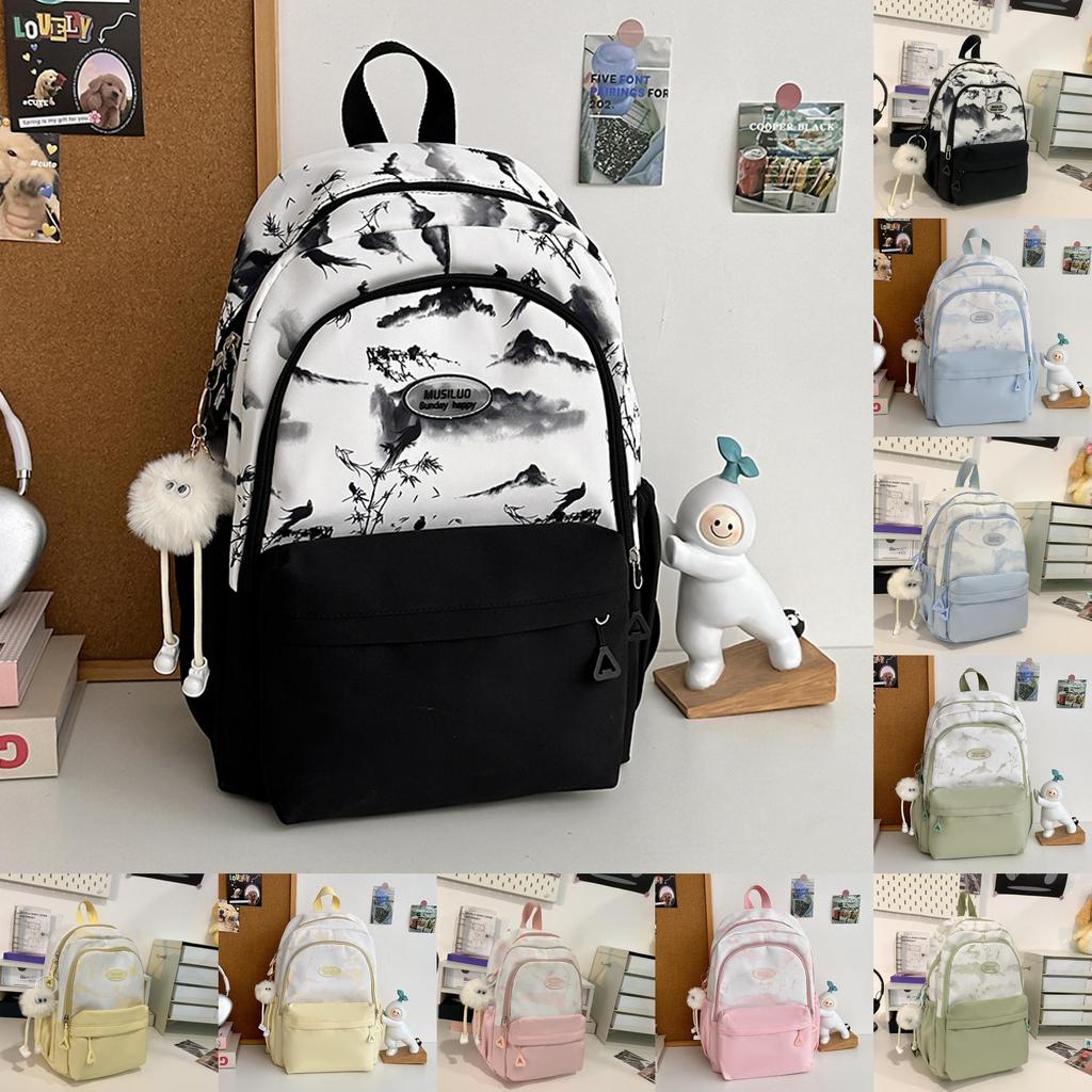 National Style Backpack For Girls With Nylon And Laptop Storage For School And Travel