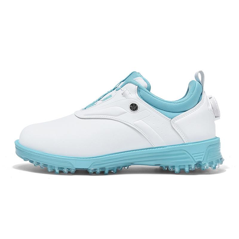 Golf shoes men and women couple waterproof automatic knob telescopic shoelaces non-slip fixing nails outdoor sneakers large size