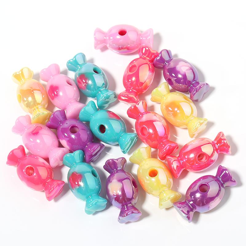 10/30pcs Candy Shape Acrylic Beads Sweet Loose Spacer Beads For Jewelry Making DIY Bracelet Necklace Phone Key Chain Accessories