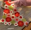 Women's French Retro Knit Hollow Headscarf: Summer Triangular Pastoral Style for Beach Sun Protection