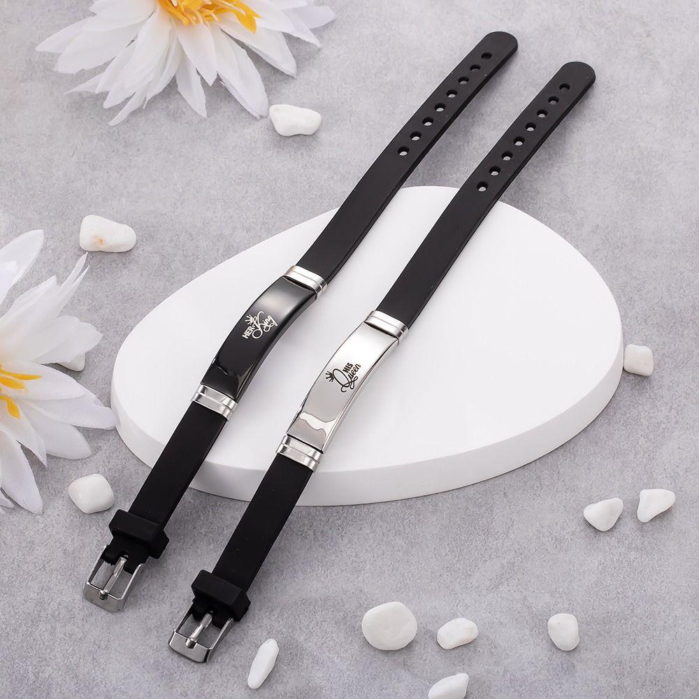 Stainless Steel Couple Bracelet Set Gifts Valentine's Day Bracelets Lovers Bracelet Women Men
