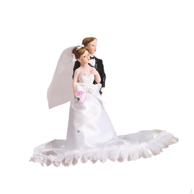 Bride and Groom Figures Miniature Scene People for Engagement Birthday