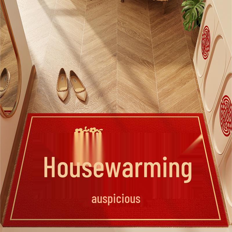 

Festive Non-Slip Red Chinese Door Mat: Dirt-Resistant and Wash-Free for Housewarming 40x60 cm
