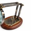 Brass Tabletop Magnifying Glass, Nautical Desk Decor, Adjustable Desktop Magnifier, Antique Style Office Decor