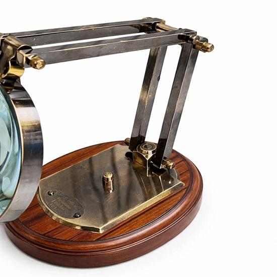 Brass Tabletop Magnifying Glass, Nautical Desk Decor, Adjustable Desktop Magnifier, Antique Style Office Decor