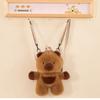Kids Capybara Doll Plush Backpack Kawaii Animal Plushie Toy Fur Bag Children's Schoolbag Mini Knapsack Bags Gifts for Girlfriend