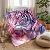 Tiger Dance in Nature Theme blanket Lightweight Warm Flannel Blanket Decorative Throw Blanket for Home Decoration