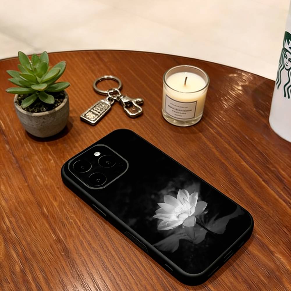 

Dark flower Phone Case For iPhone 17, 16,15,14,13,12,11 Plus,Pro Max, Others Soft Silicone Black Cover iPhone13ProMax