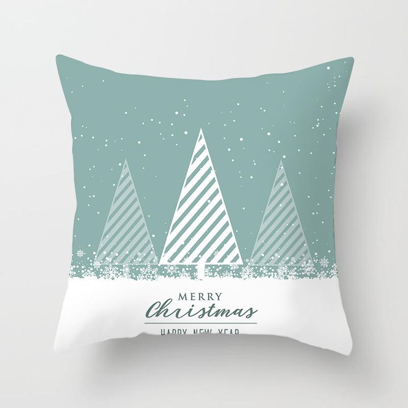 Christmas Snowflake Home European and American Digital Printing Car Pillow Cushion Pillowcase Can Be Customized