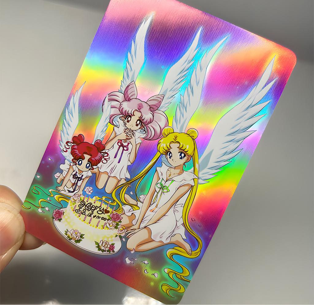 Diy 5pcs/set Sailor Moon Tsukino Usagi Self Control Collect Signature Trading Flash Card Anime Cartoon Christmas Gift Toy