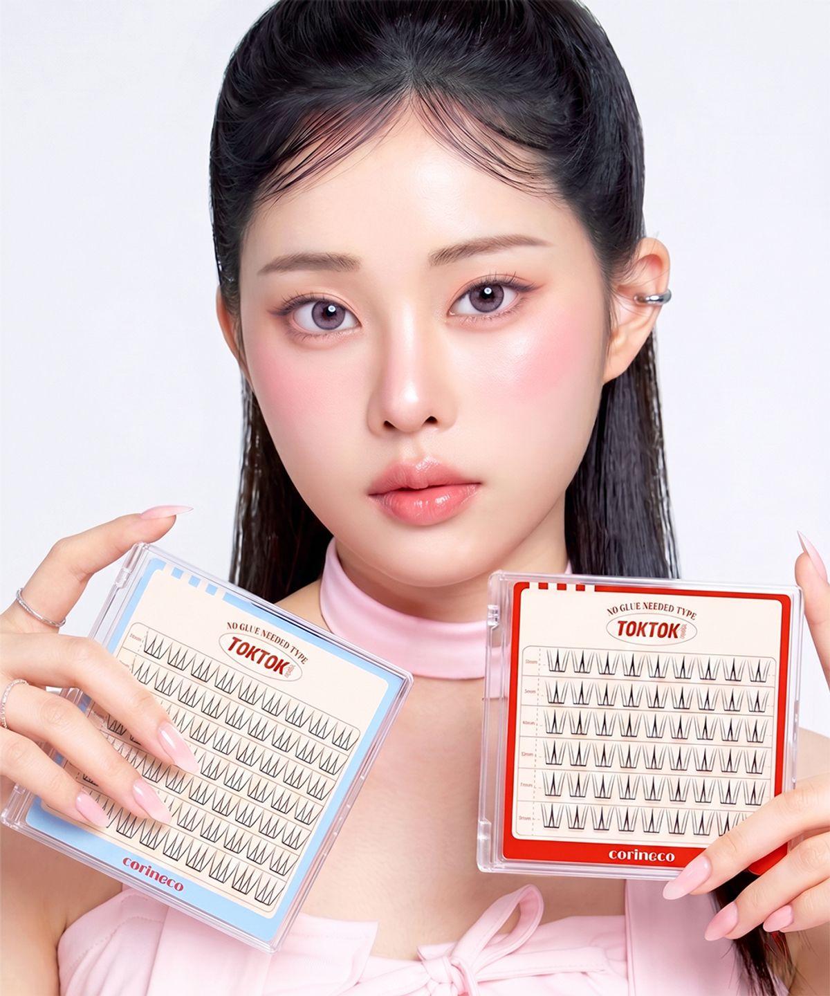 [2SET] Tap Tap Tap No-Glue Individual Eyelash Strips No-glue #Blossom(Light)