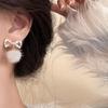 Women's Snowflake Drop Shine Earrings [Silver Needle]