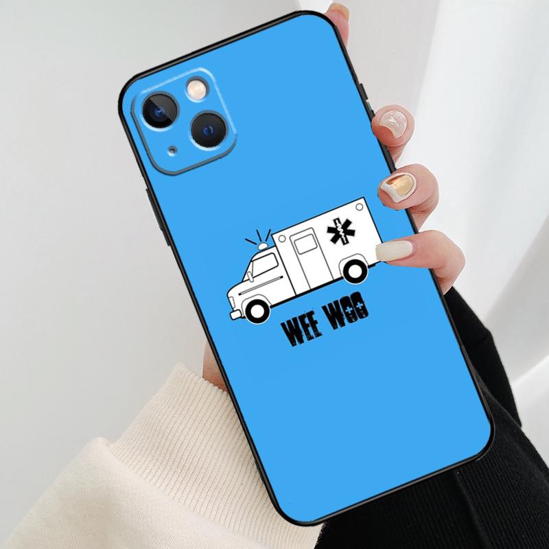 Wee Woo Ambulance Phone Case For iPhone 17 Pro Max 14 13 12 11 15 16 Pro Max Mini 16 15 Plus 16e 17 Air Cover