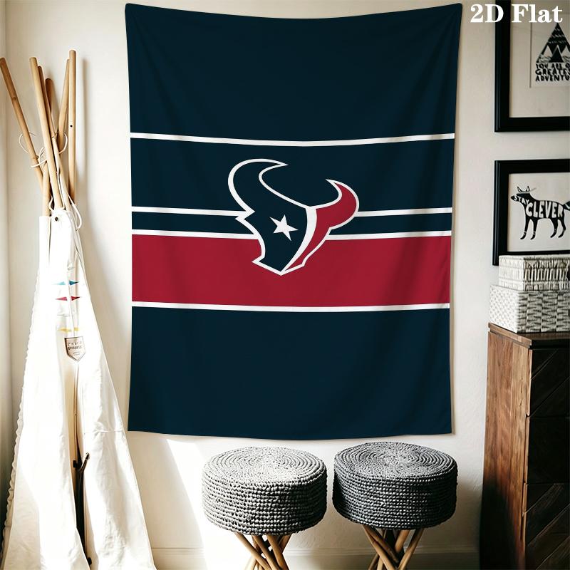 Houston Texans Wall Tapestry Aesthetic Wall Hanging Printed Fabric Blanket Decorative Tapestries for Bedroom Living Room Home Decor