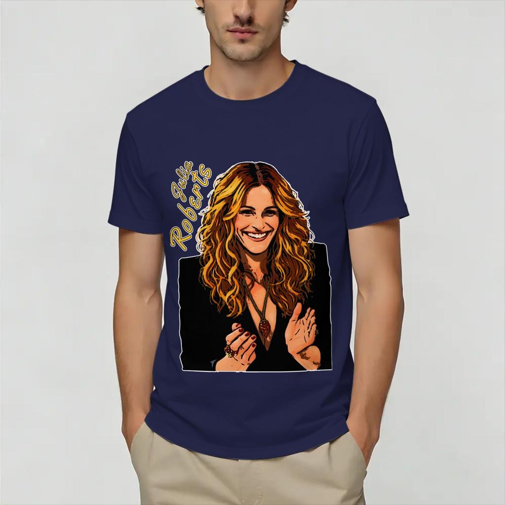 Unisexs Julia Roberts T Shirts Pure Cotton Clothing Casual Short Sleeve O Neck Tee Shirt Plus Size TShirts