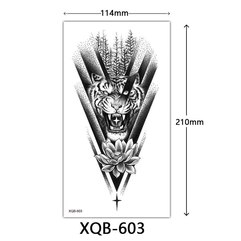Small Full Arm Tattoo Sticker, Flower Letters, Plain Flower Tattoo Sticker Tattoo