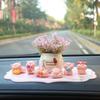 Celebrity Pig Car Ornament: Cute Console Decoration & Air Freshener Holder