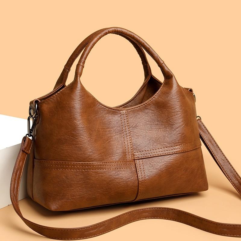 ashion splicing women's handbag new simple bag commuter large capacity shoulder messenger bag