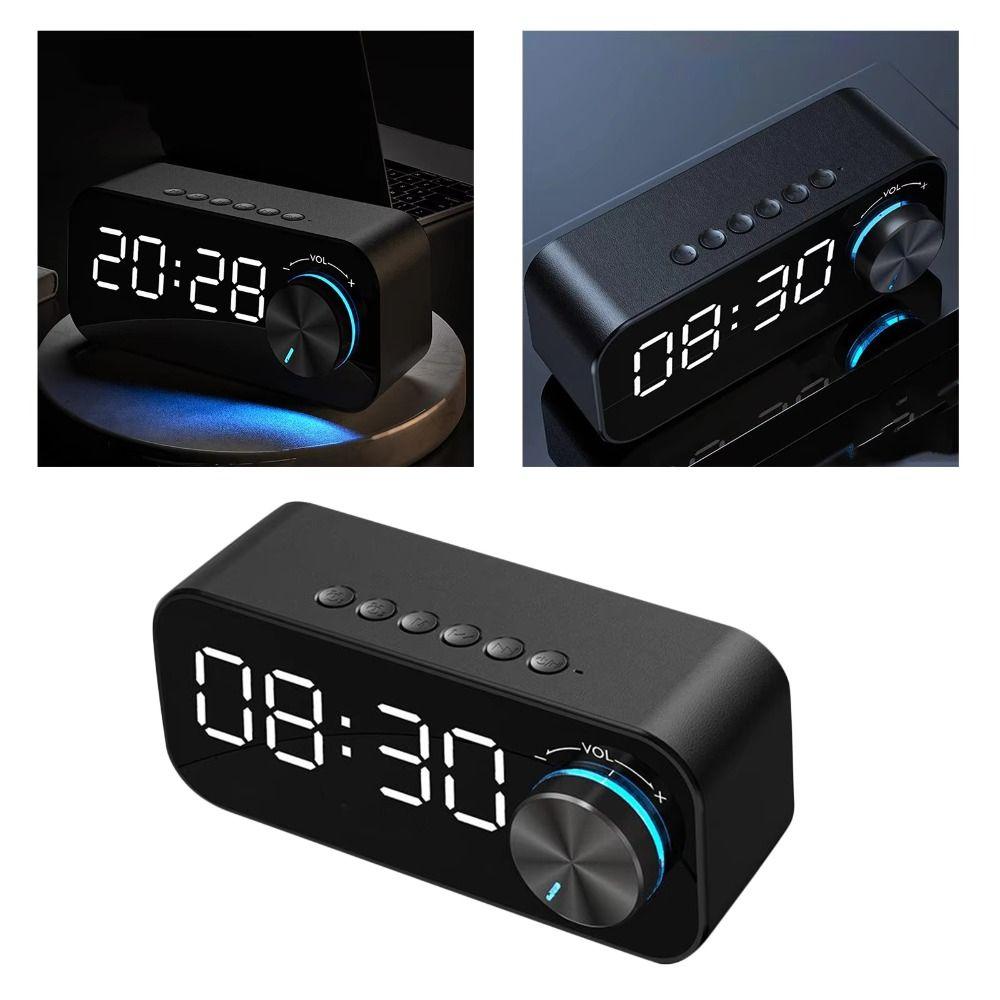 High Volume Mini Alarm Clock Small Size LED Alarm Clock 2 in1 Bluetooth Speakers  Home Use
