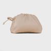 Women's 2024 Soft Leather Pleated Handbag - Evening, Shoulder, and Messenger Bag with Solid Color Texture.