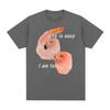Life Is Soup But I Am Fork I Shrimp Seal Meme Funny Graphic T Shirt  Women Retro Classic T Shirt Summer T Shirts