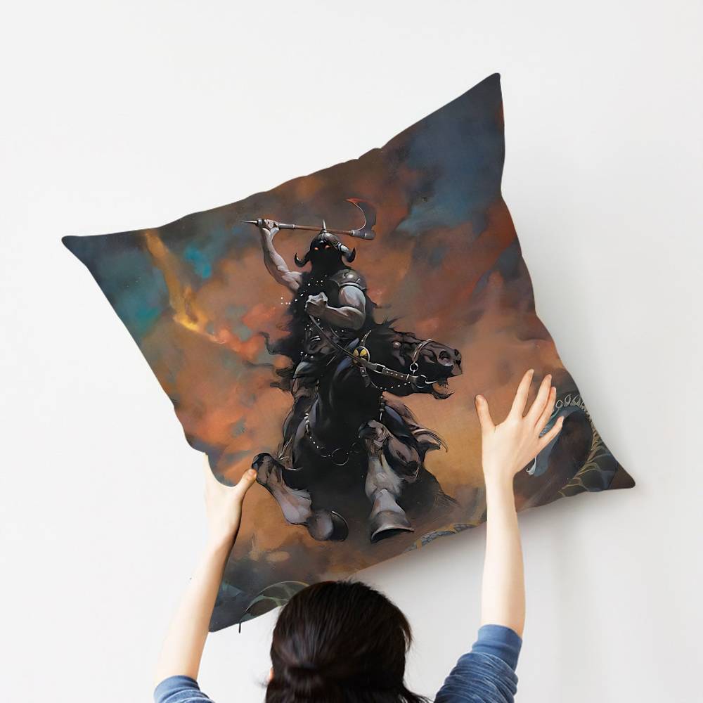 

Amine F-Frank F-Frazetta Pillow Anime Pillow Sofa Bed Head Pillow Cover Cushion Cover 45x45 cm Fashion 30cmx30cm