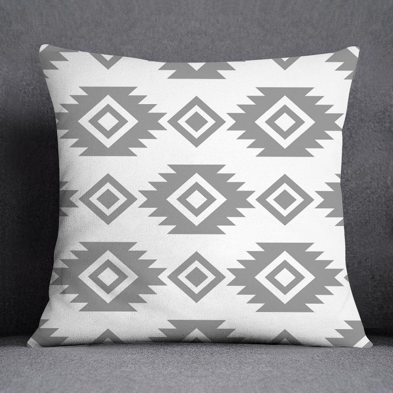 Poszewka Dekoracja Domowego Biura Poszewka na Poduszkę Szary Niski Biały Wzór Kwiatowy