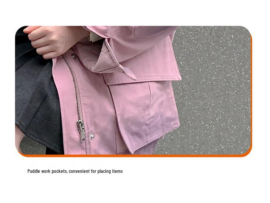 Girls' Thick Purple Fleece-Lined Parka - Autumn/Winter 2025 Fashion for Big Kids