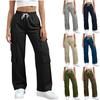 Women's Corduroy Pants Casual Women's Solid Color Corduroy Loose Straight Pants