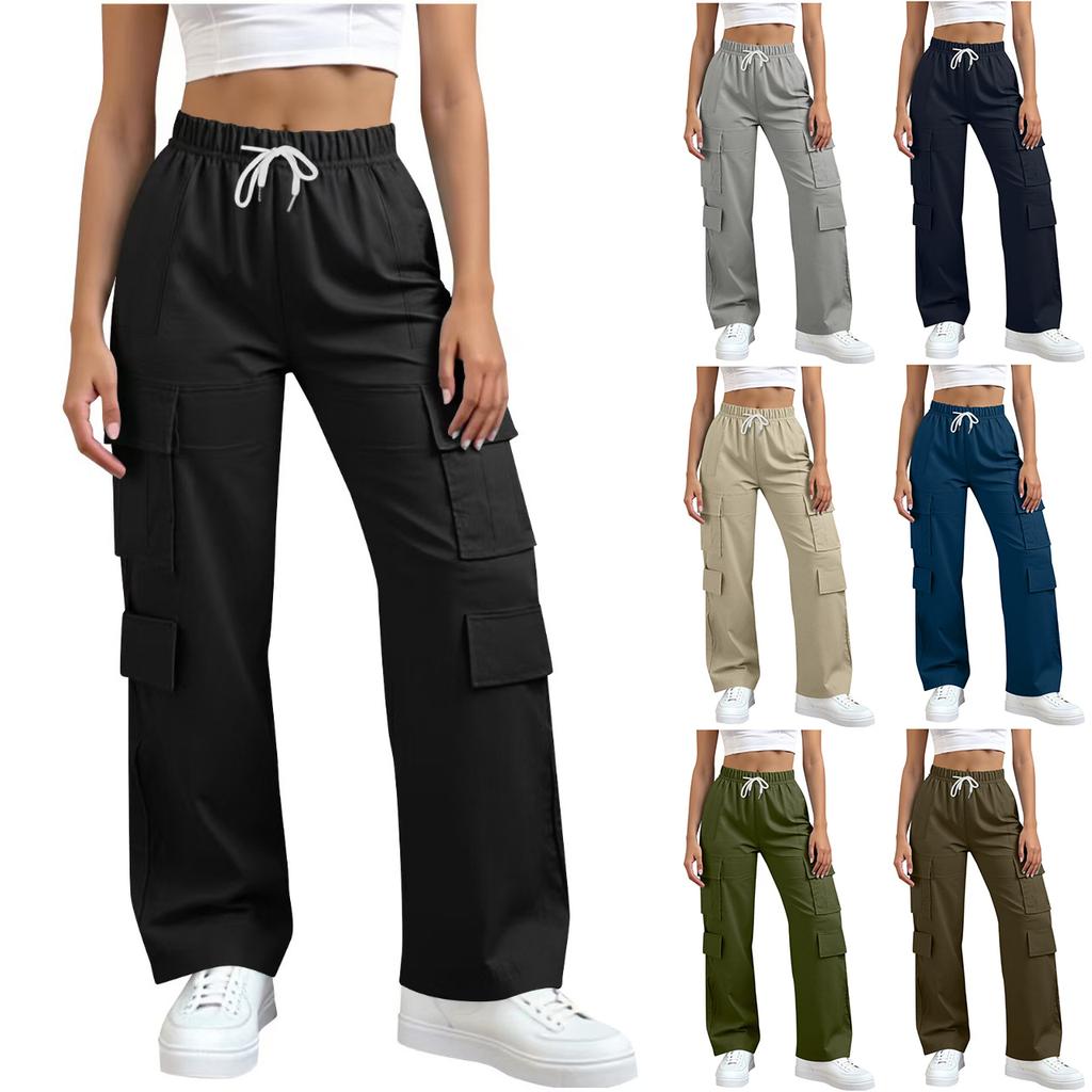 Women's Corduroy Pants Casual Women's Solid Color Corduroy Loose Straight Pants