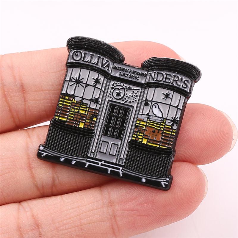 

Ollivanders Эмаль Булавка Винтаж Мода Женщины Броши Мужчины Женщины Брошь Булавка Ювелирные изделия Аксессуары