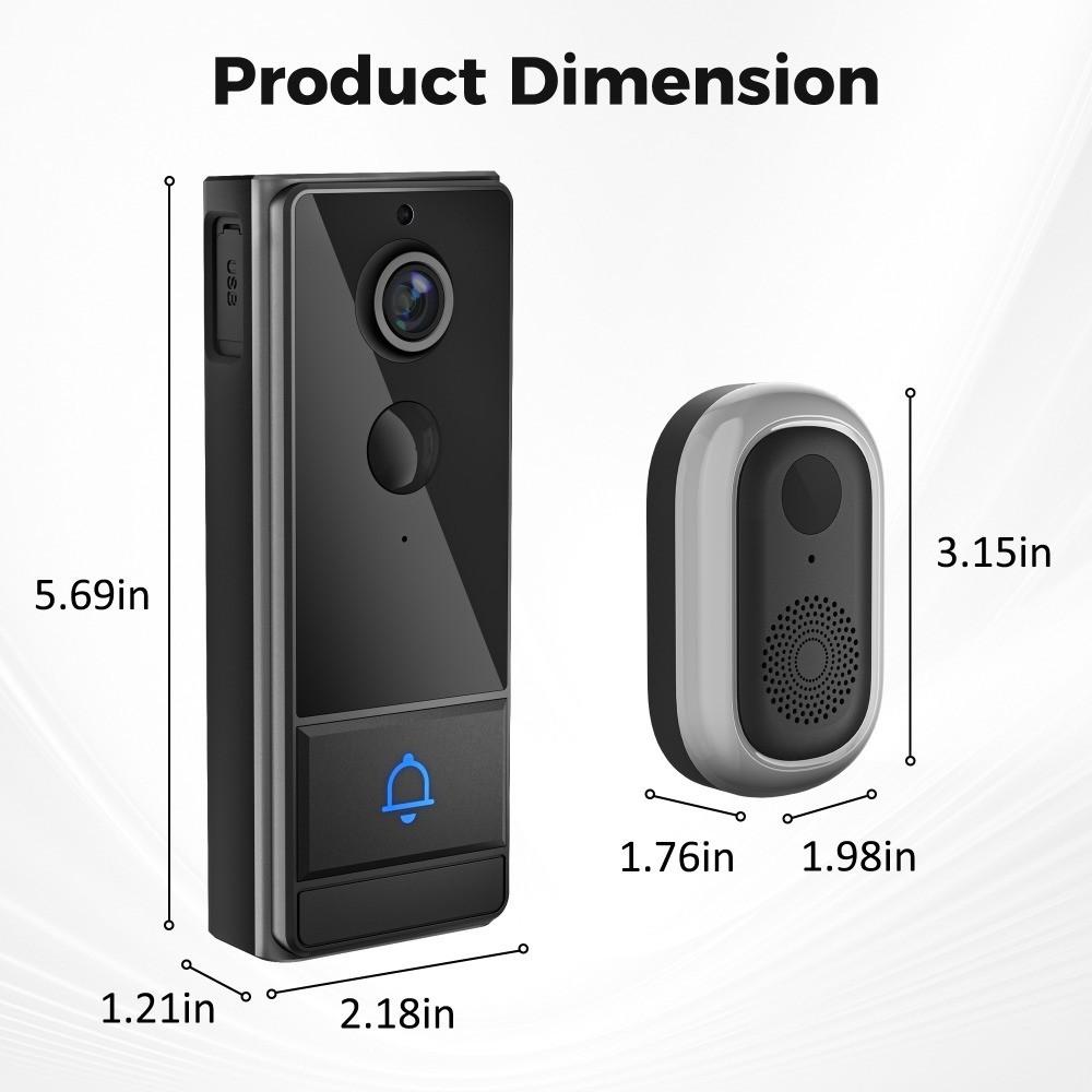 IP65 Wireless WIFI Smart Doorbell Video Intercom Camera Household Security PIR Motion Detection Night Vision Door Bell