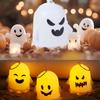 6PCS Halloween Luminous Ghost Keychain Luminous Ghost Light Gifts Kawaii Ghost Pendant  Bag Charms